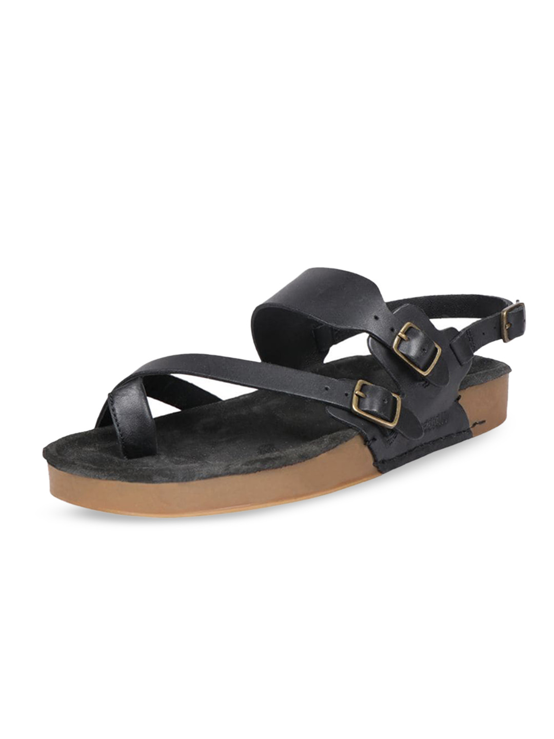 Hidesign PORT BLAIR Leather One Toe Flats With Buckle Closure