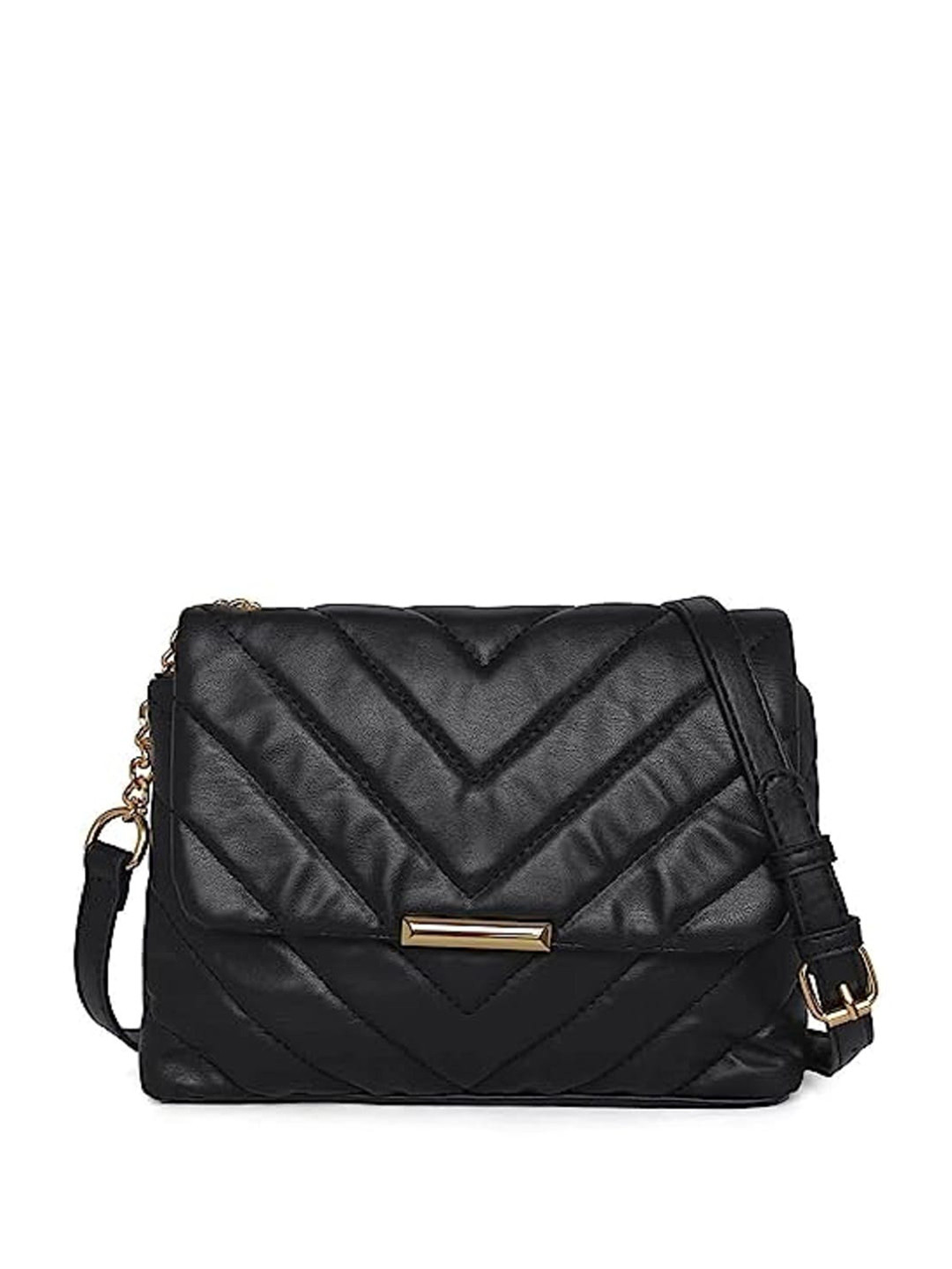 Mast & Harbour Textured PU Structured Quilted Sling Bag