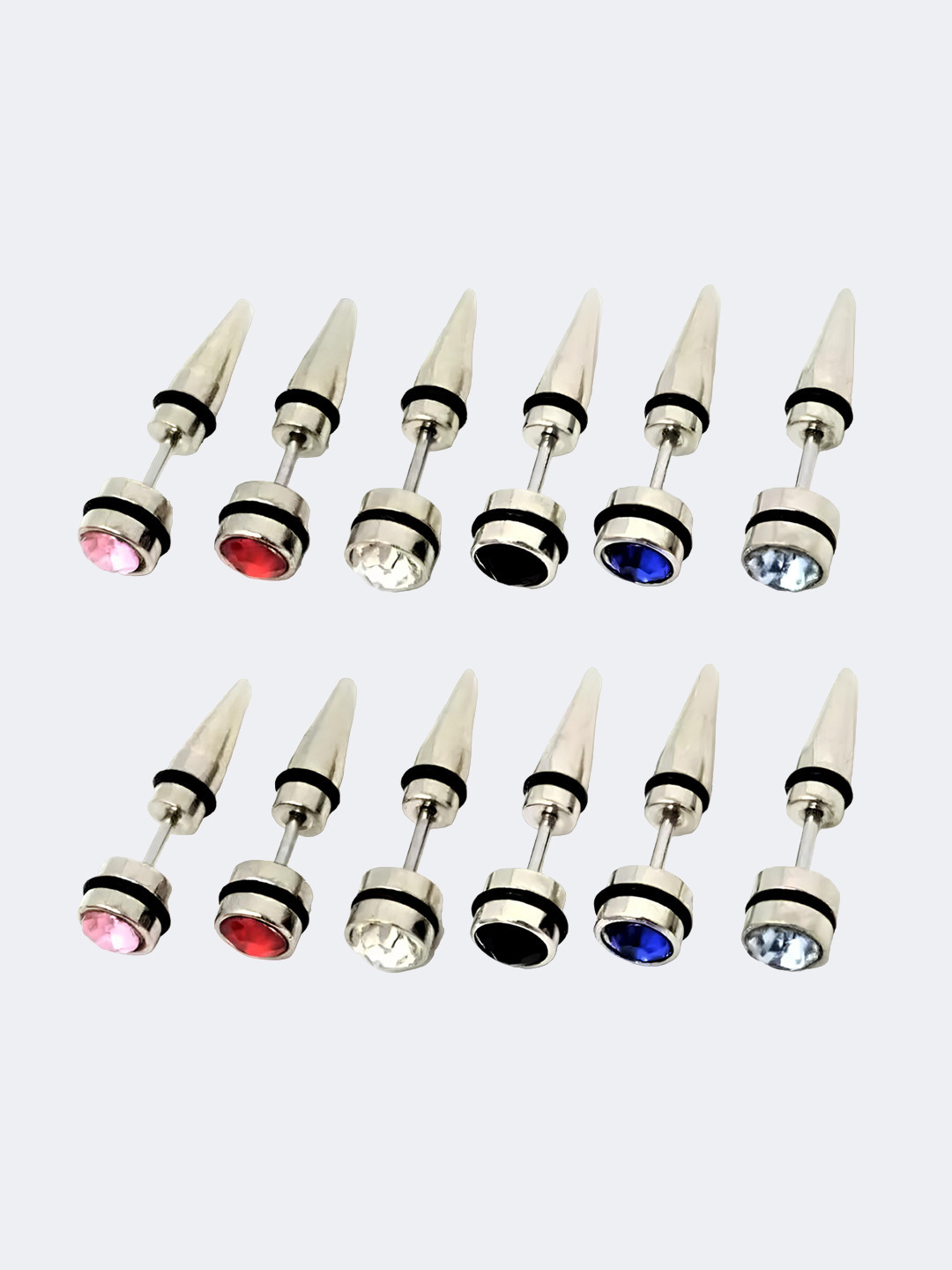 KARISHMA KREATIONS Men Set Of 6 Stainless Steel Studs