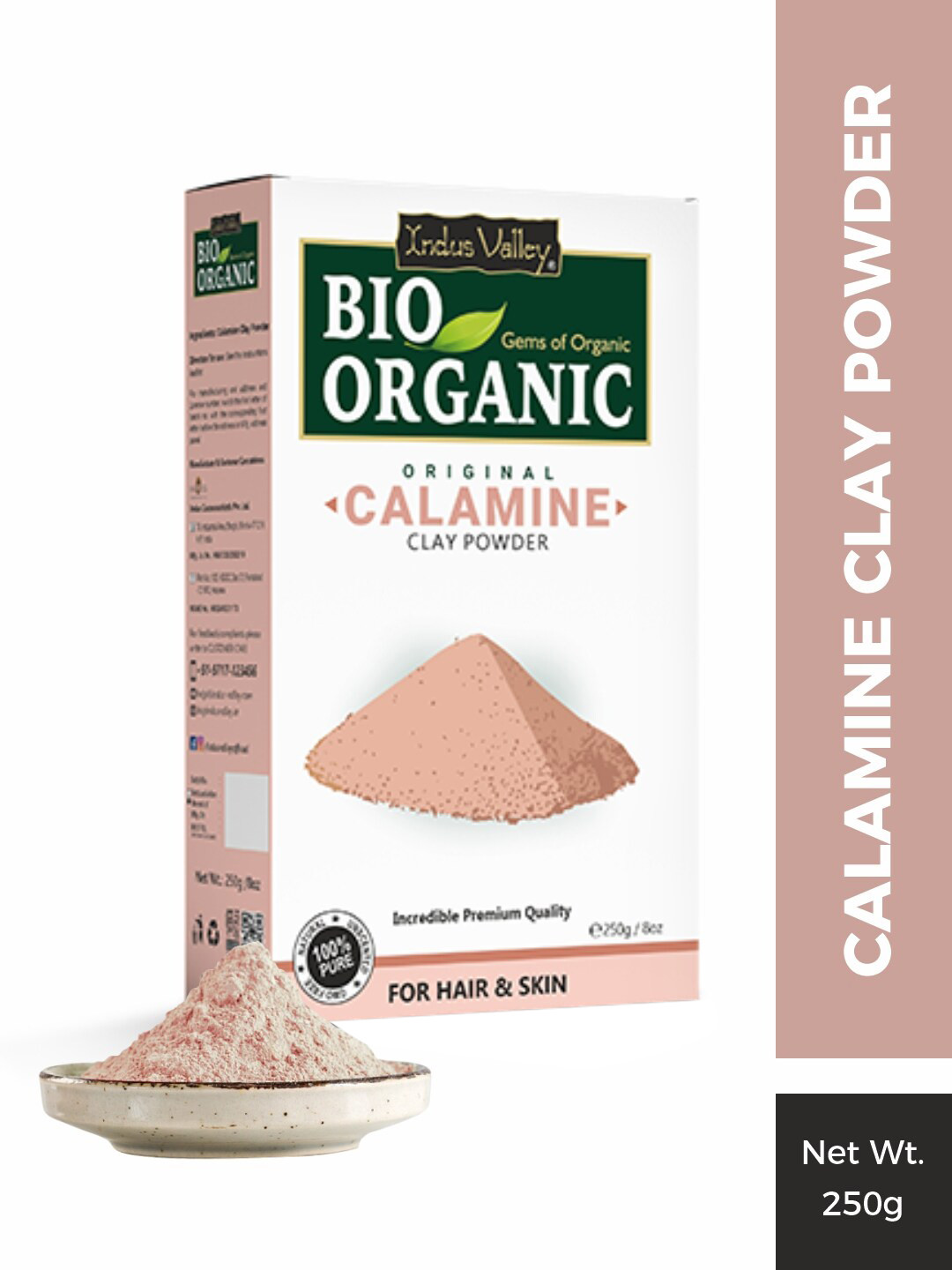 Indus Valley Bio Organic 100% Natural Calamine Clay Powder - 250g