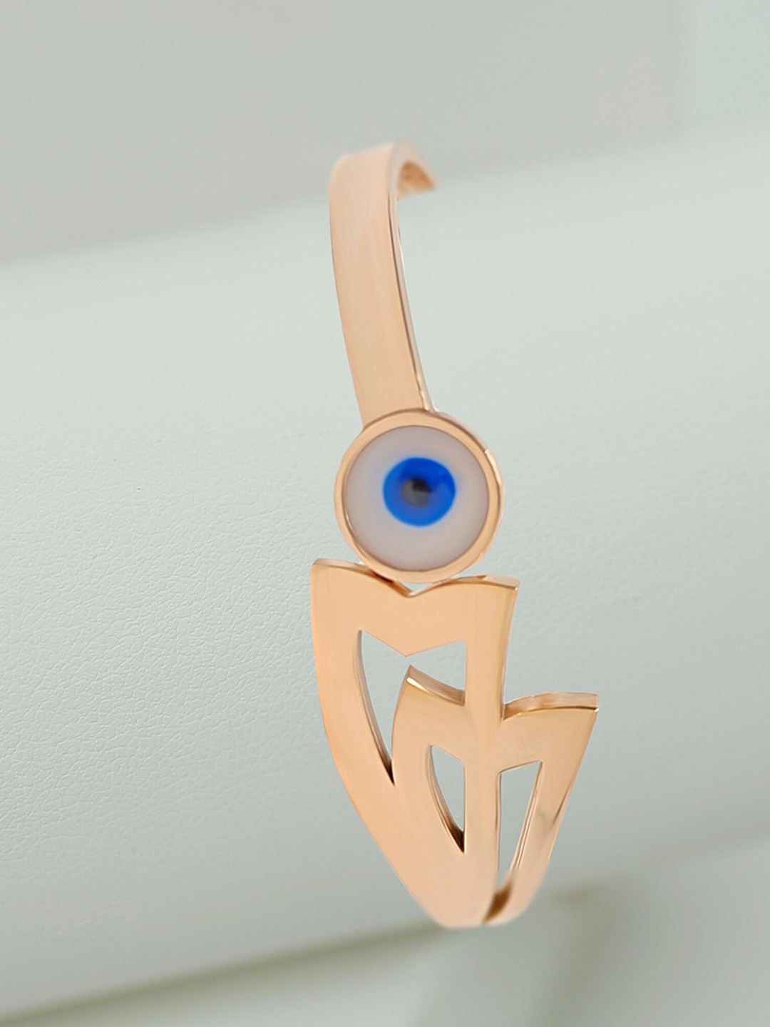 Comet Busters Rose Gold-Plated Evil Eye Cuff Bracelet