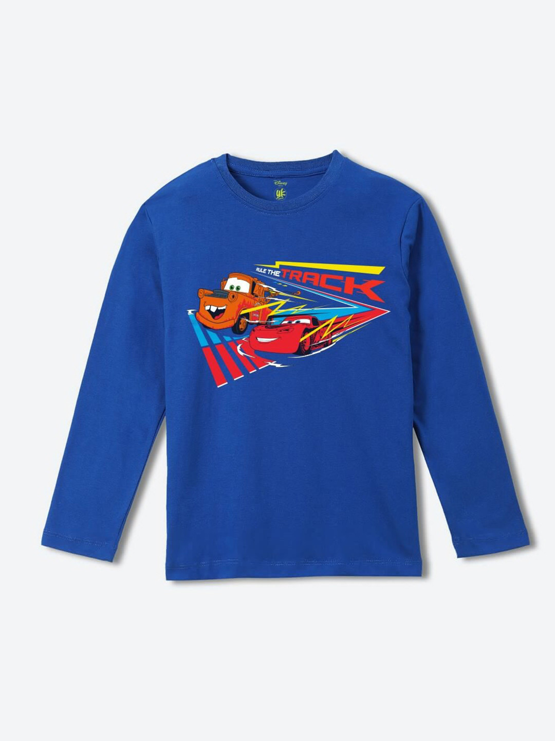 YK Disney Boys Cars Printed Cotton T-shirt