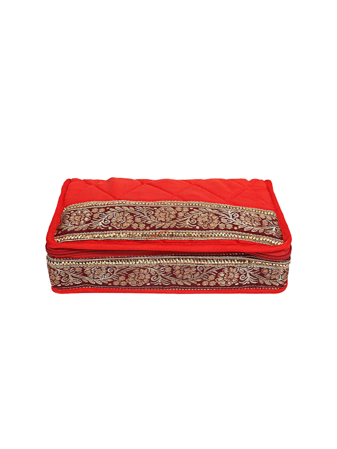 Kuber Industries Red 5 Pouch Foldable Organisers