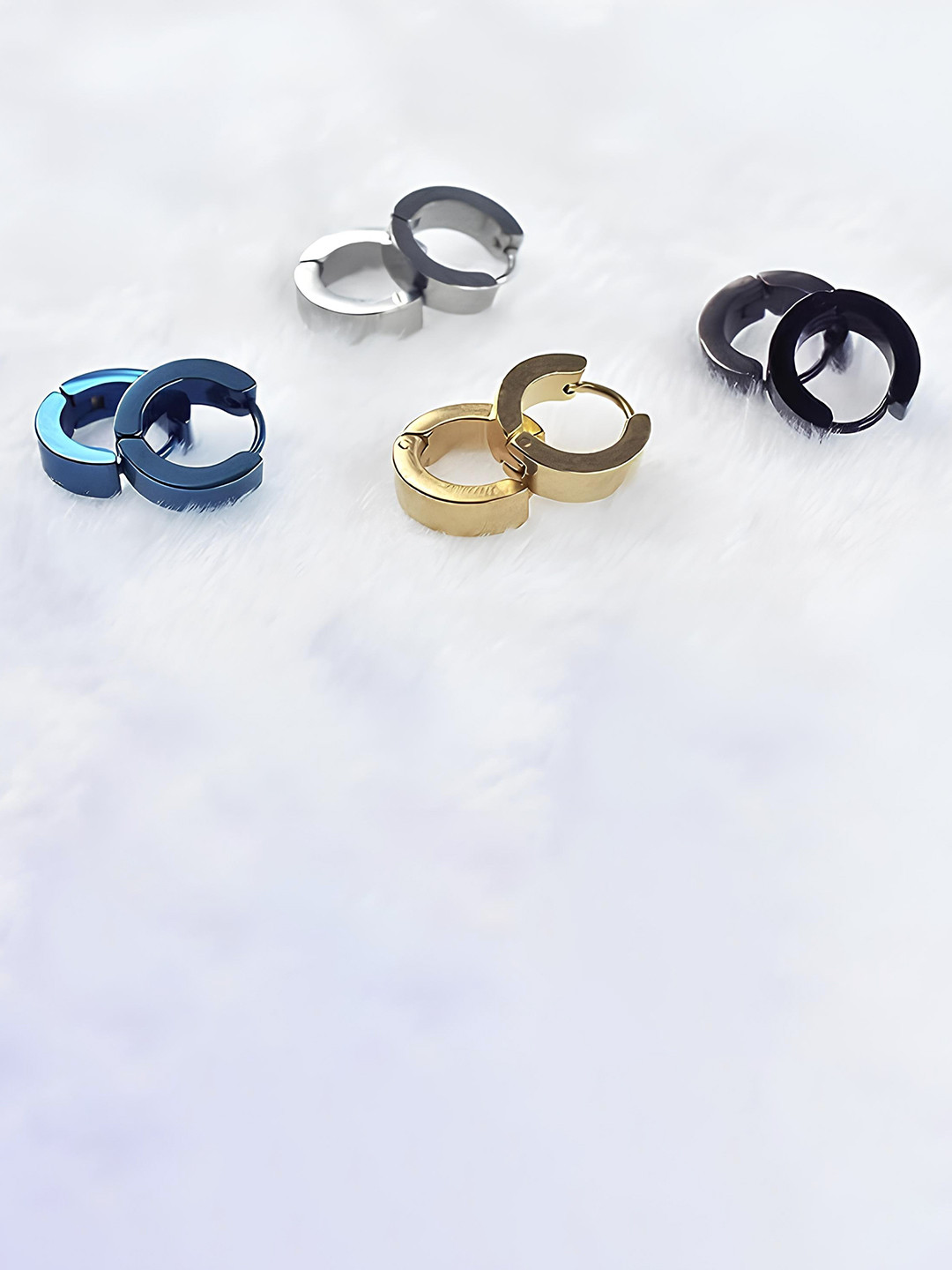 KARISHMA KREATIONS Set Of 4 Gold-Toned Circle Insert Earrings