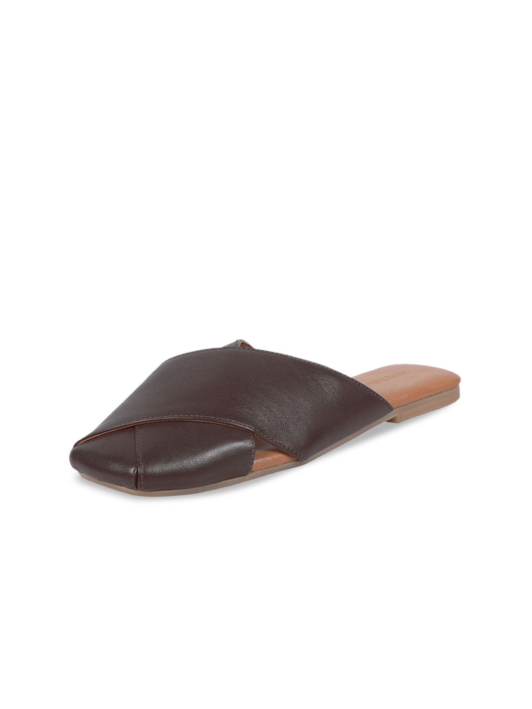 Hidesign NARA Square Toe Cross Strap Leather Mules