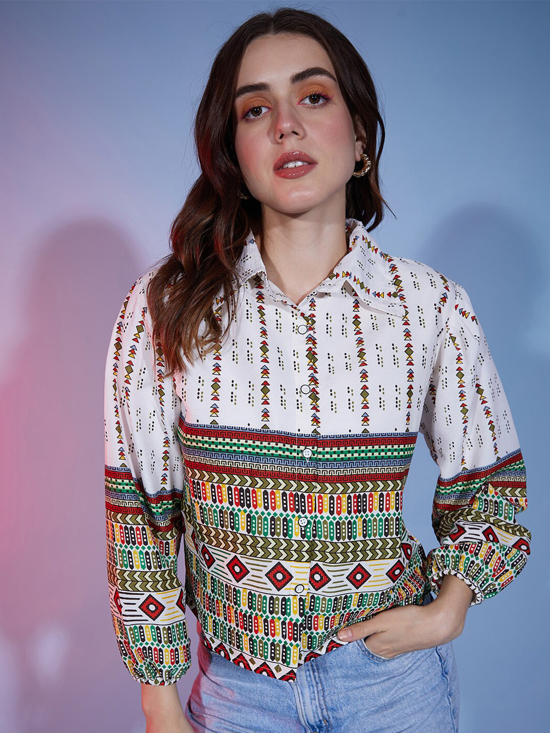 BUY NEW TREND Women Comfort Opaque Printed Casual Shirt