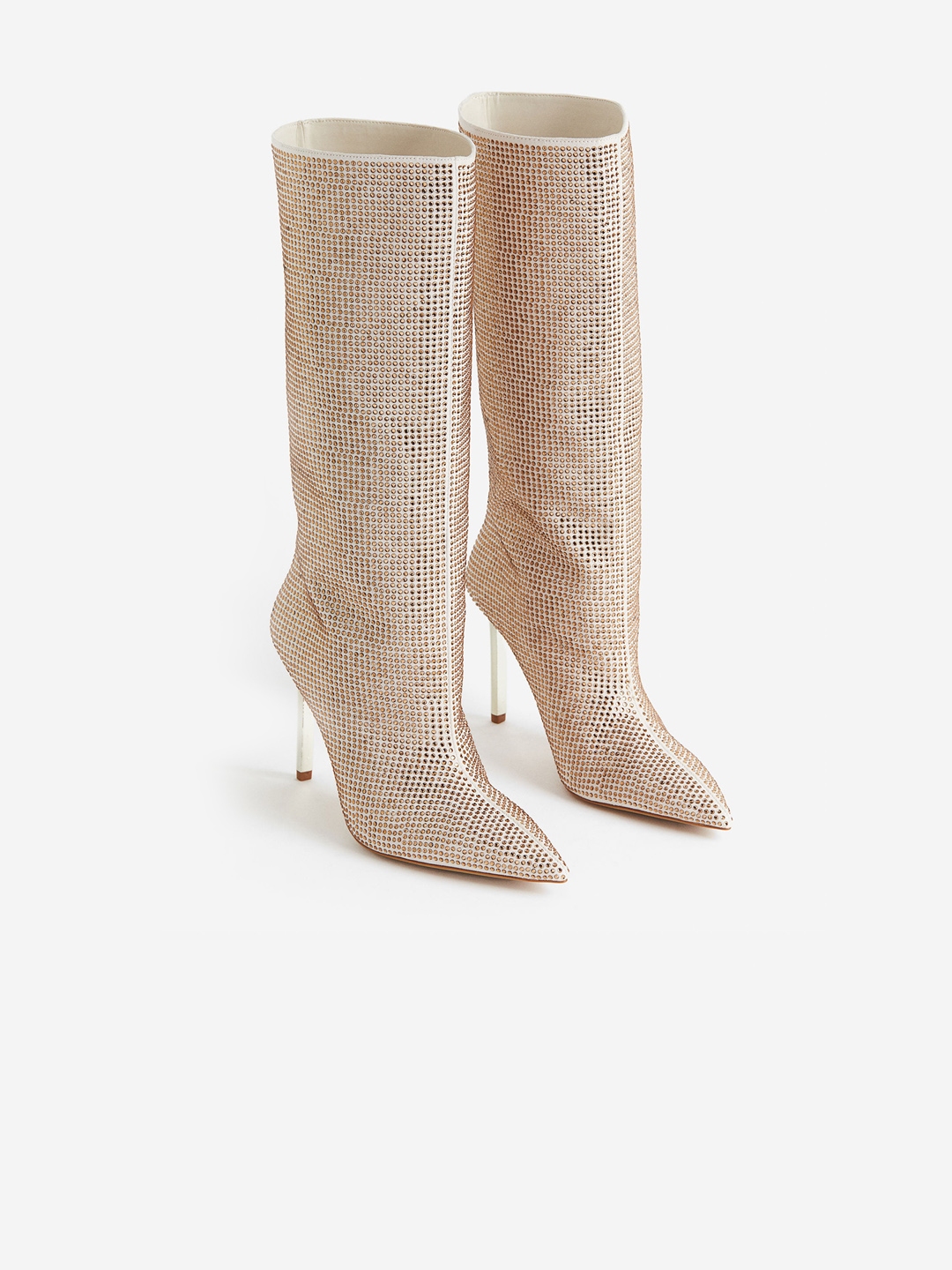 H&M Rhinestone-Embellished Boots (6) by Myntra