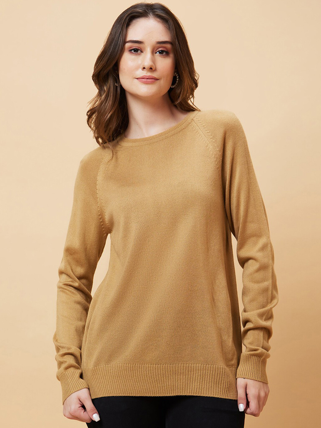 Globus Raglan Sleeves Acrylic Pullover Sweaters