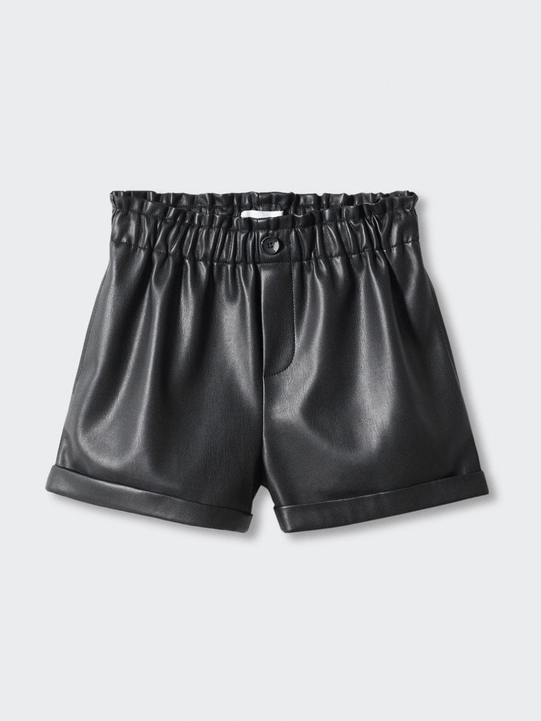Mango Kids Girls Faux Leather Shorts