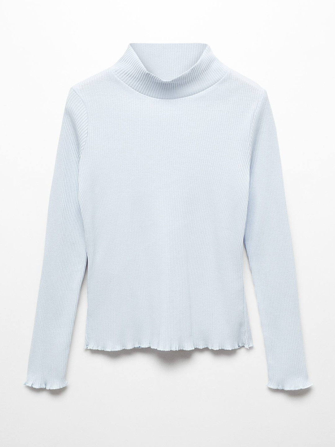 Mango Kids Girls 100% Cotton High Neck T-shirt