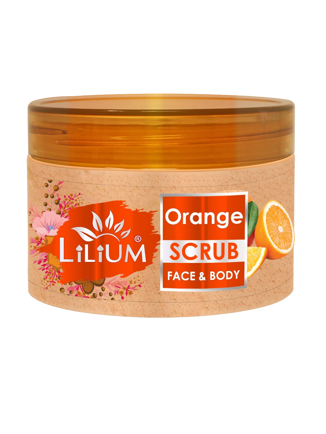 Lilium Orange Deep Exfoliating Face & Body Scrub with Vitamin E & Aloevera - 250 g