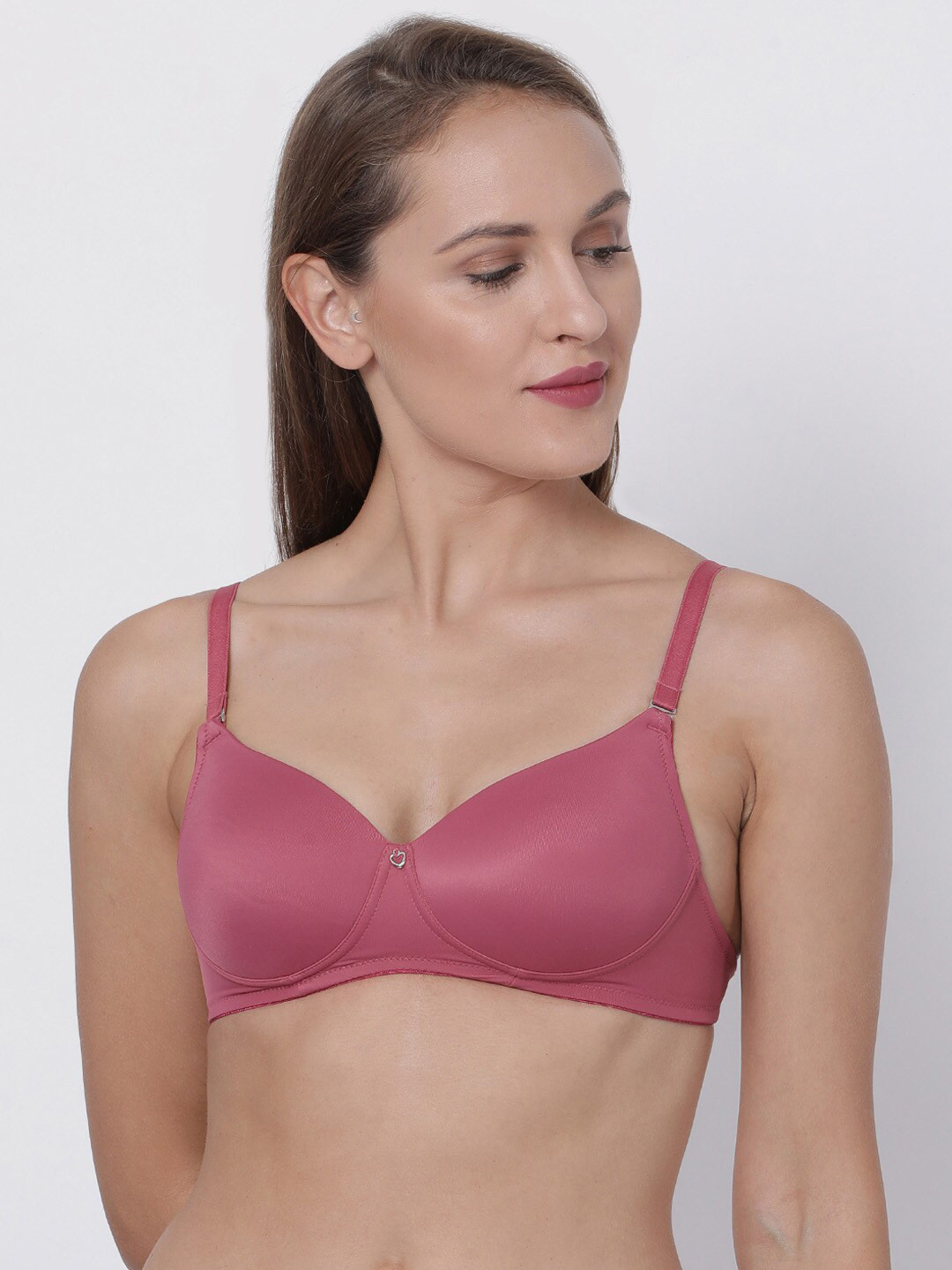 Macrowoman W-Series T-shirt Bra Medium Coverage Heavily Padded Transparent Back