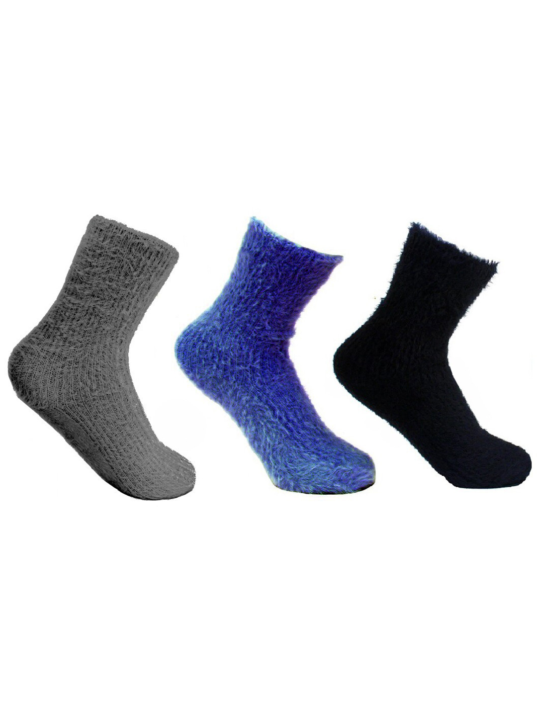 Alexvyan Women Pack of 3 Fur Calf-Length Winter Woolen Warm Soft Socks