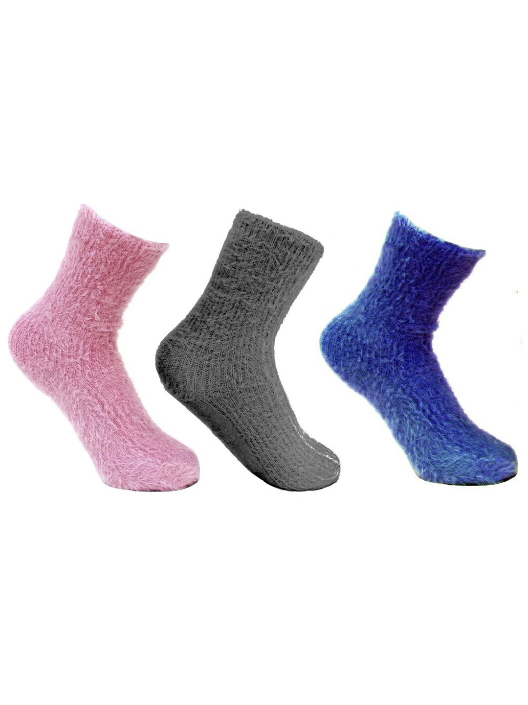 Alexvyan Women Pack of 3 Fur Calf-Length Winter Woolen Warm Soft Socks