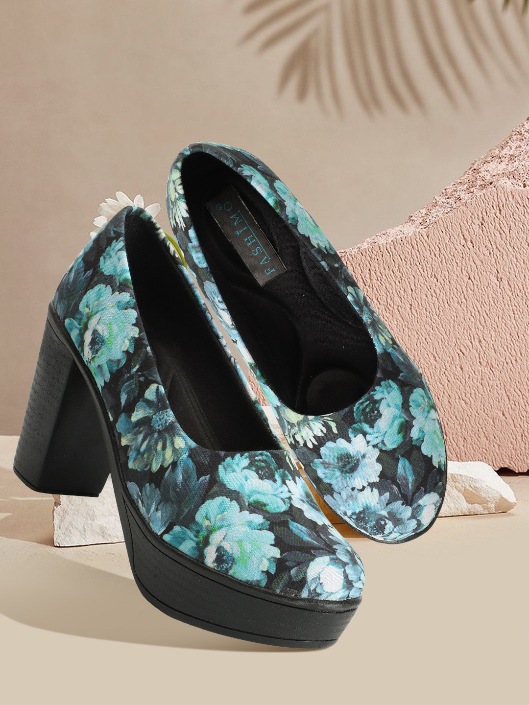 FASHIMO Printed Platform Heel Pumps