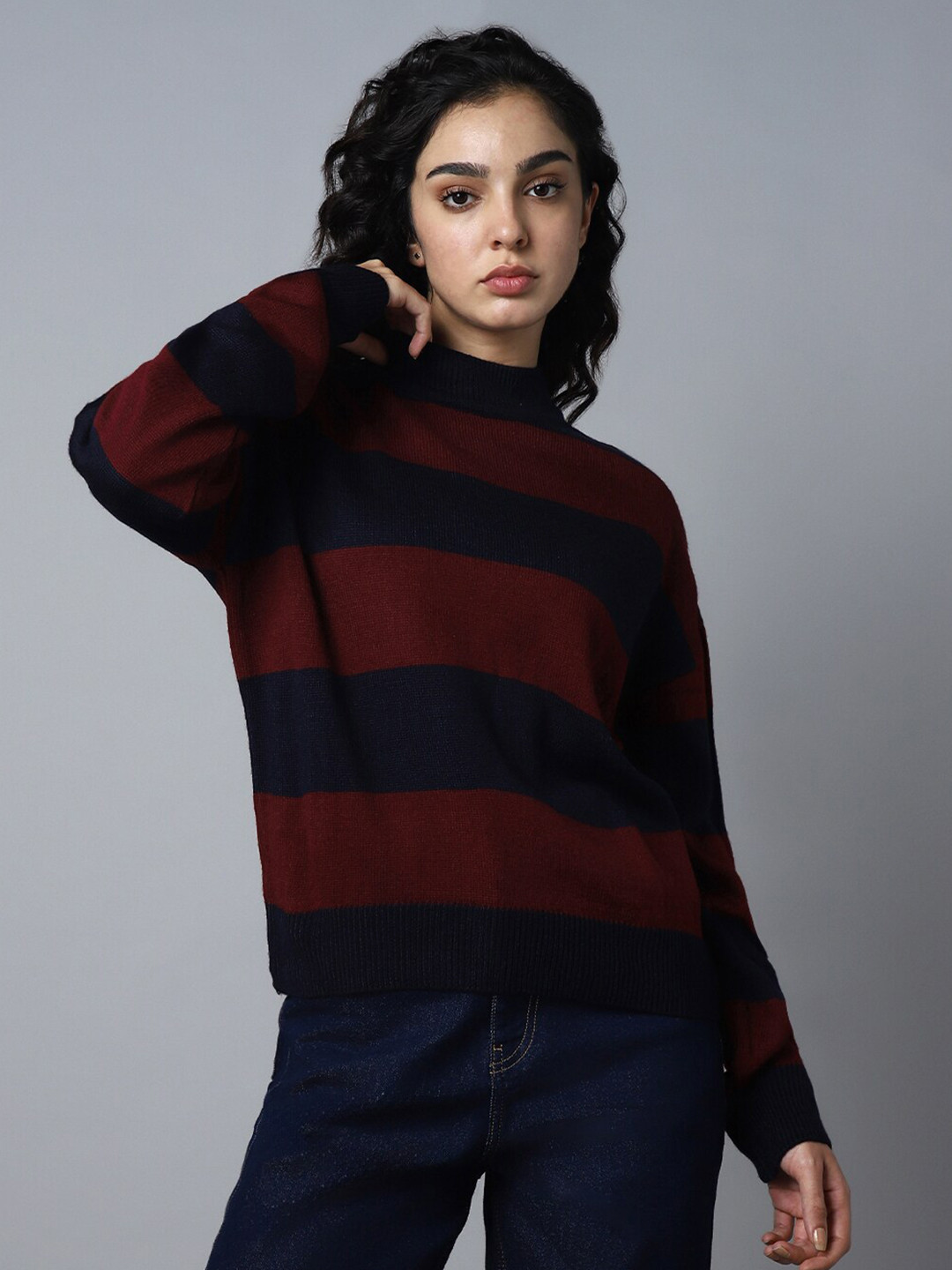 High Star Striped Pullover Sweater