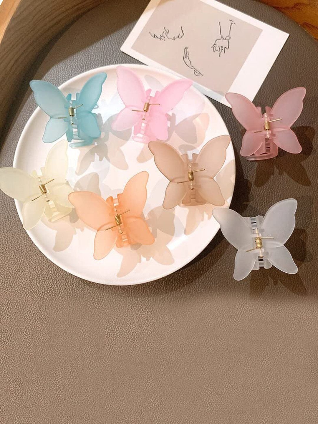 CHRONEX Set Of 3 Assorted Butterfly Claw Clip