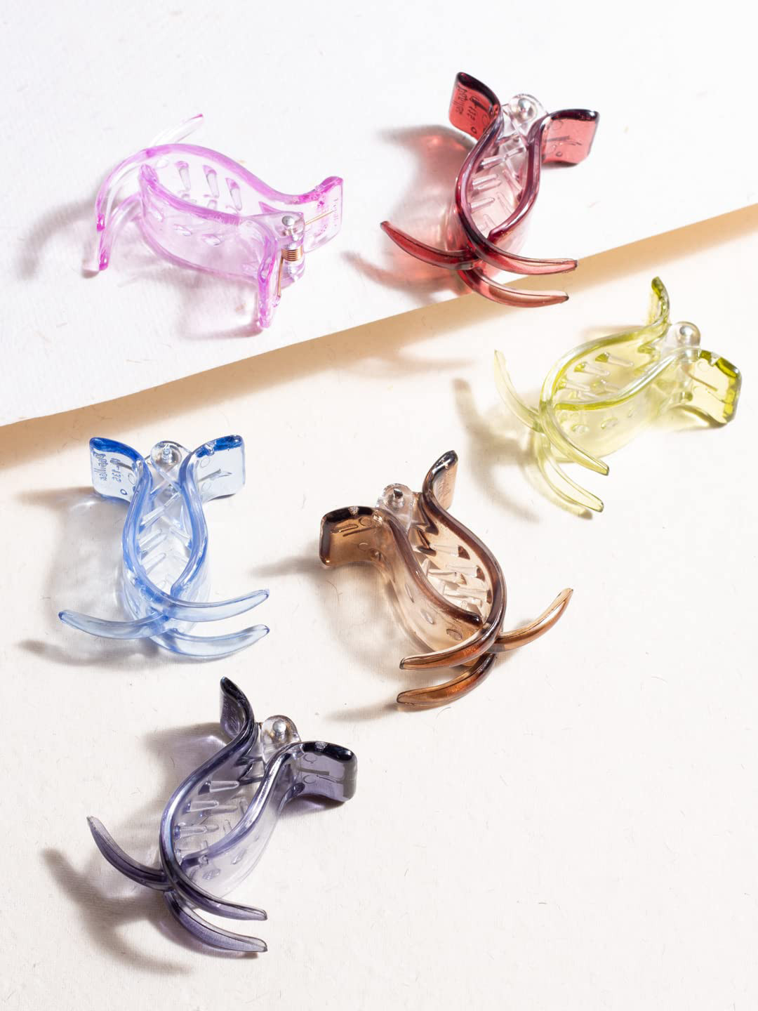 CHRONEX Set of 6 Assorted Acrylic Claw Clips