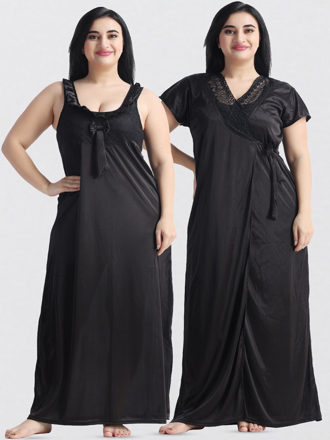 NIGHT KEYS Pack of 2 Maxi Nightdress with Robe