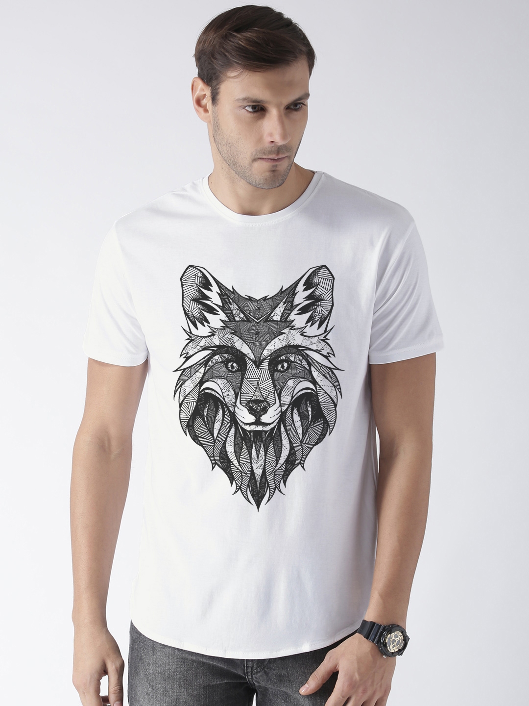 apple cut t shirt myntra