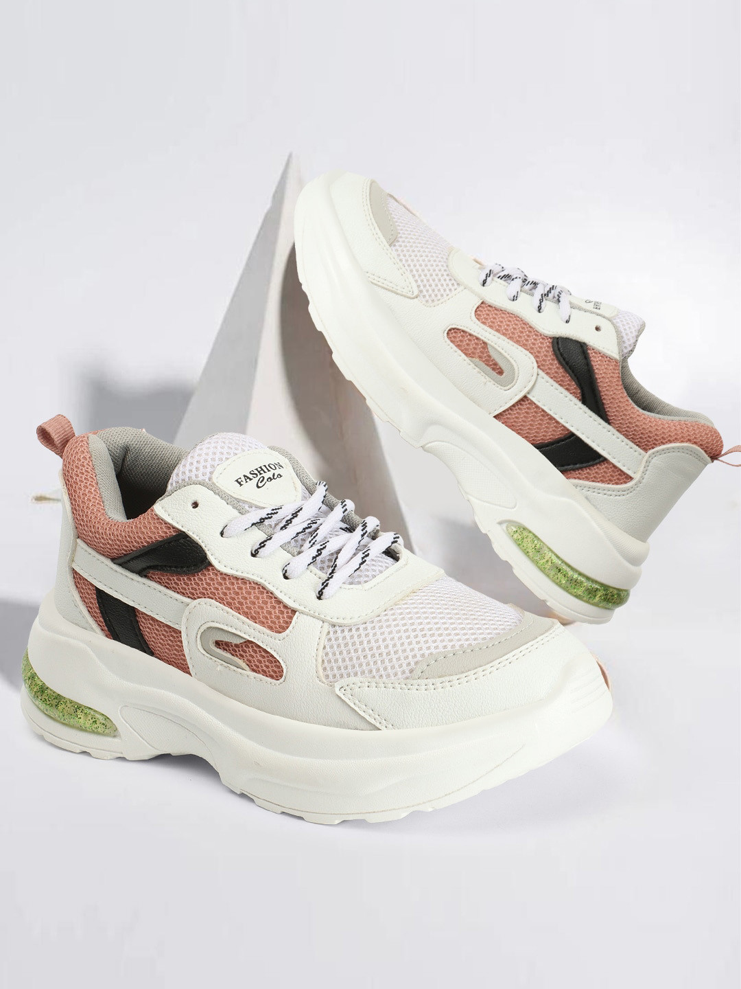 Colo Women Colourblocked Memory Foam Insole Basics Sneakers