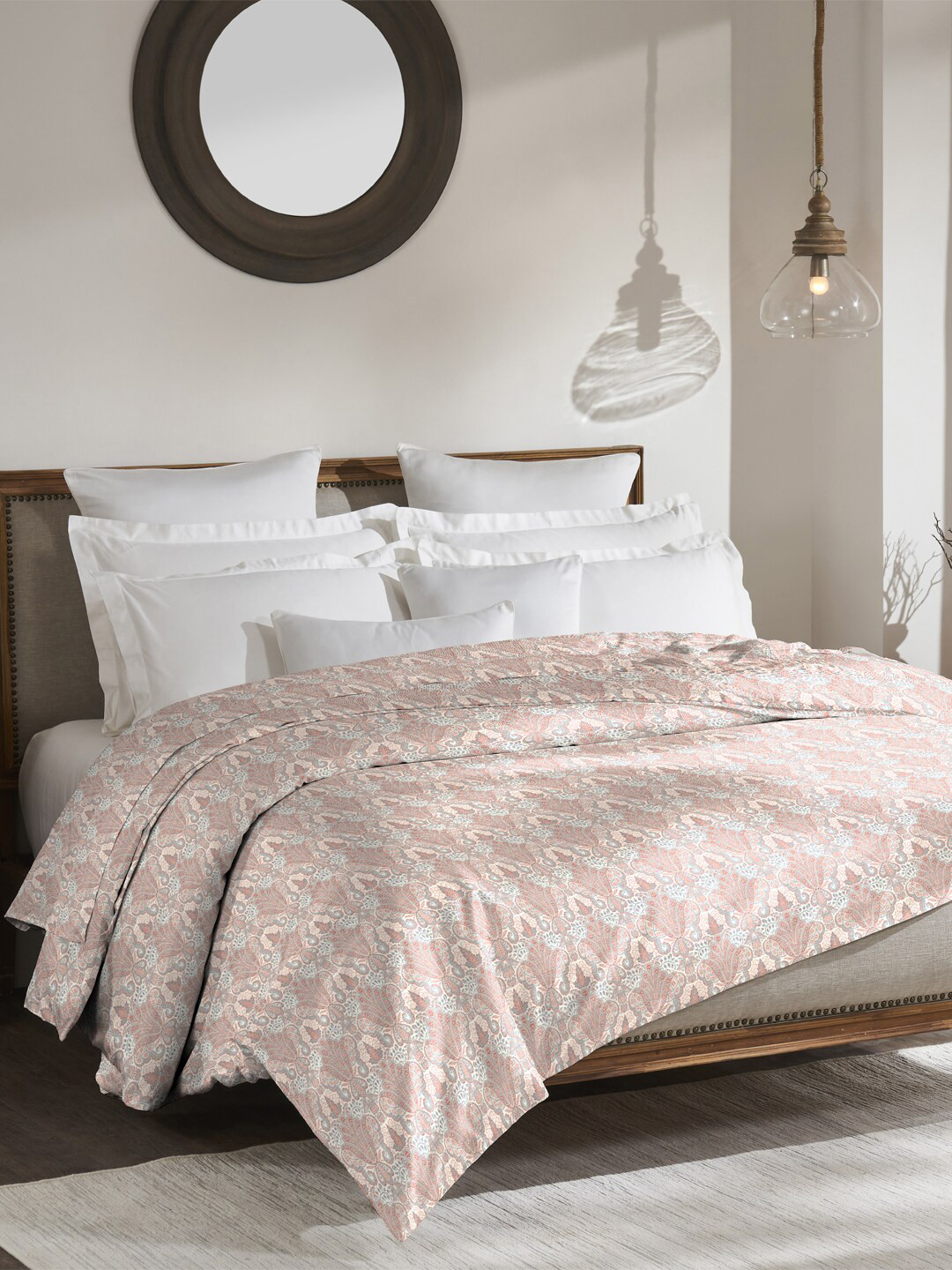 MYTRIDENT Shades of Comfort Rust  Blue Ethnic Mild Winter 150 GSM Double Bed Comforter