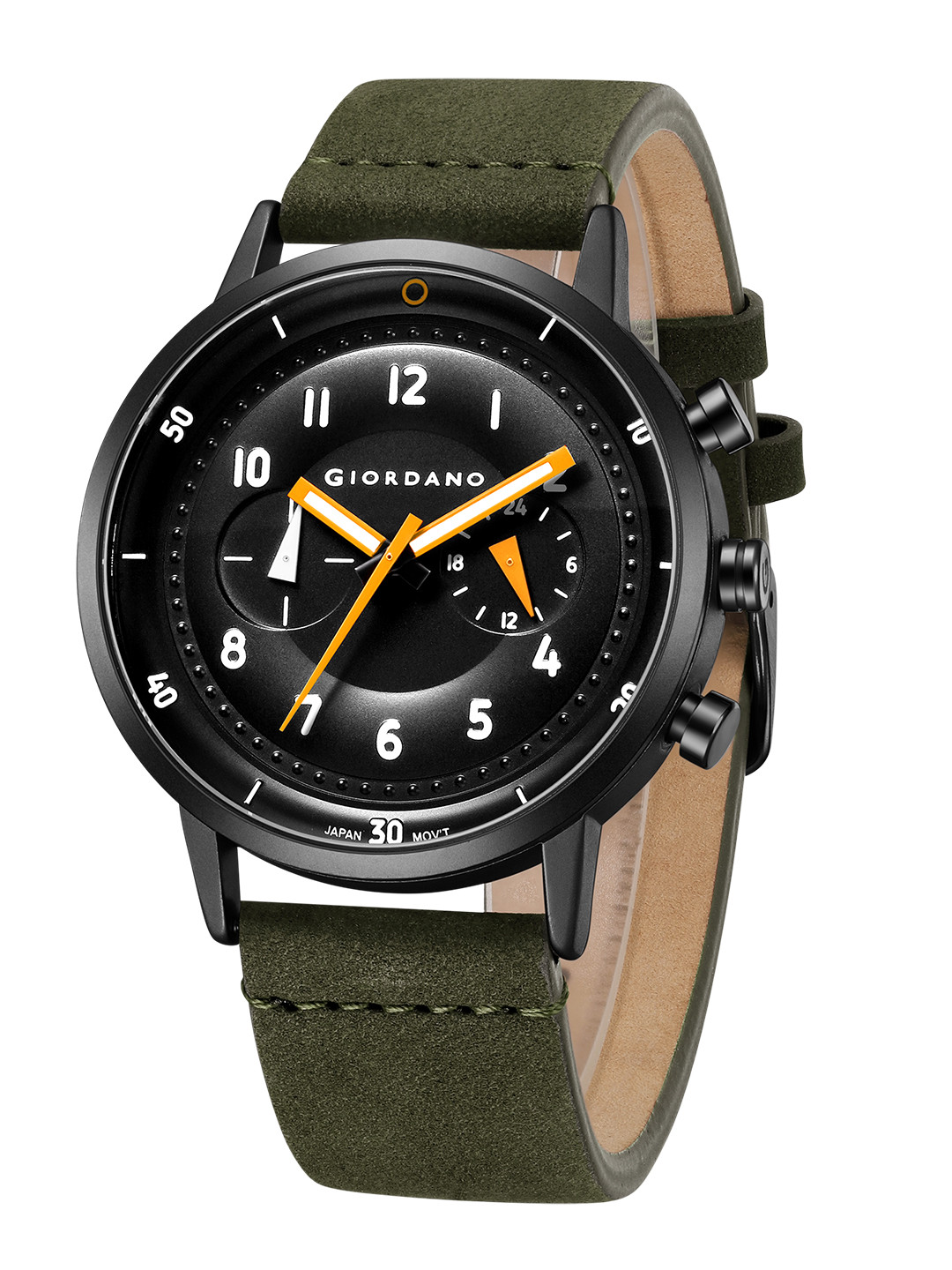 GIORDANO Men Printed Dial & Leather Straps Analogue Watch GZ-50088-01