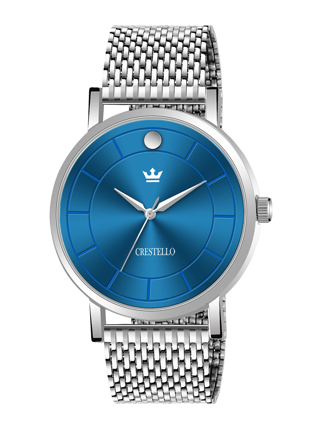 CRESTELLO Men Brass Dial Analogue Multi Function Watch CR-WT028-BLU-CH