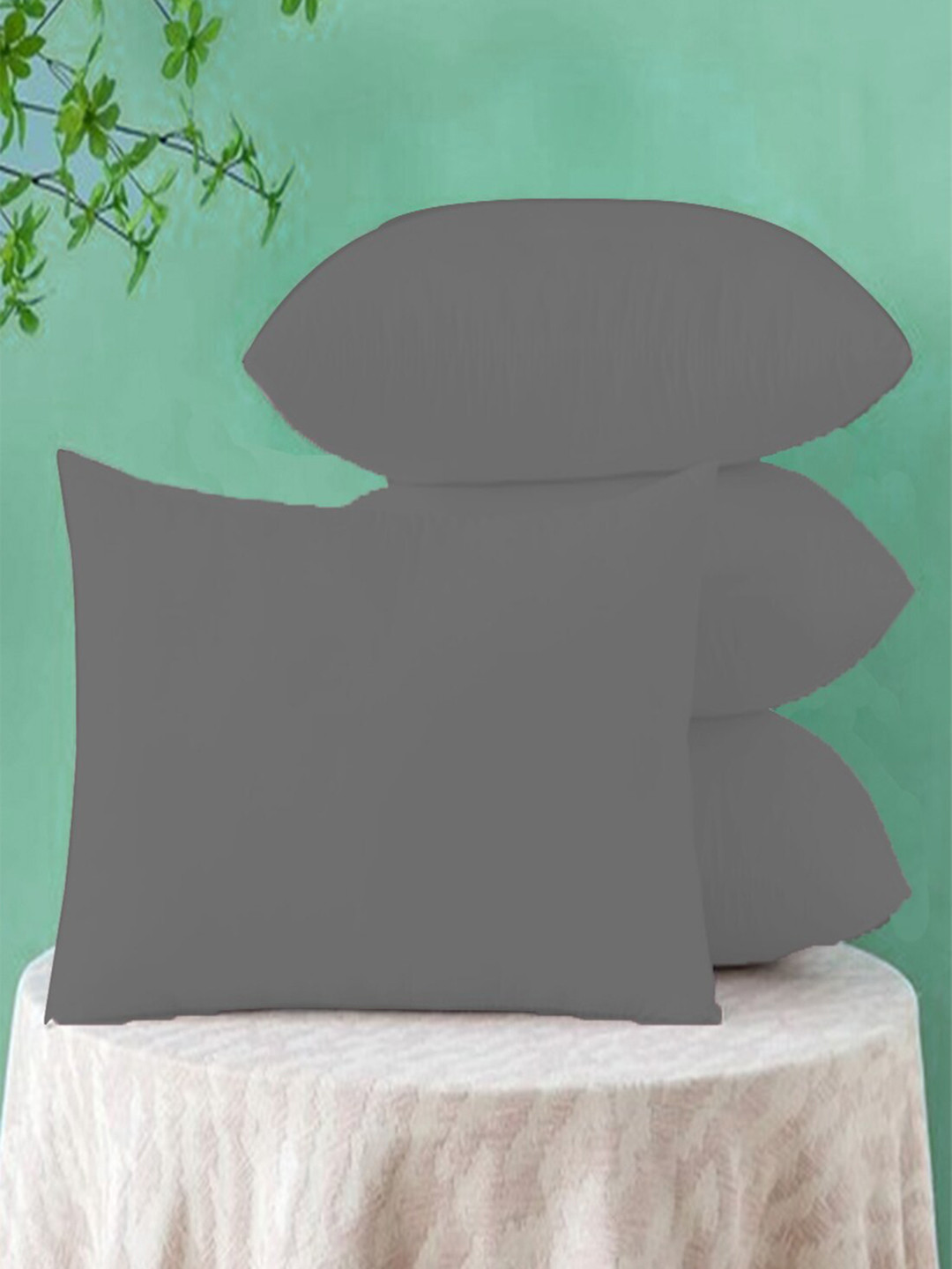 Adbeni Grey 4 Pieces Skin Friendly Pre-Filled Cushions