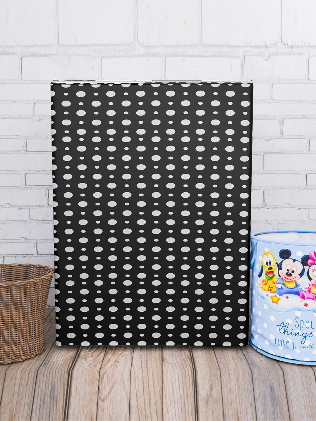 Kuber Industries Black & White Printed Washing Machine Cover