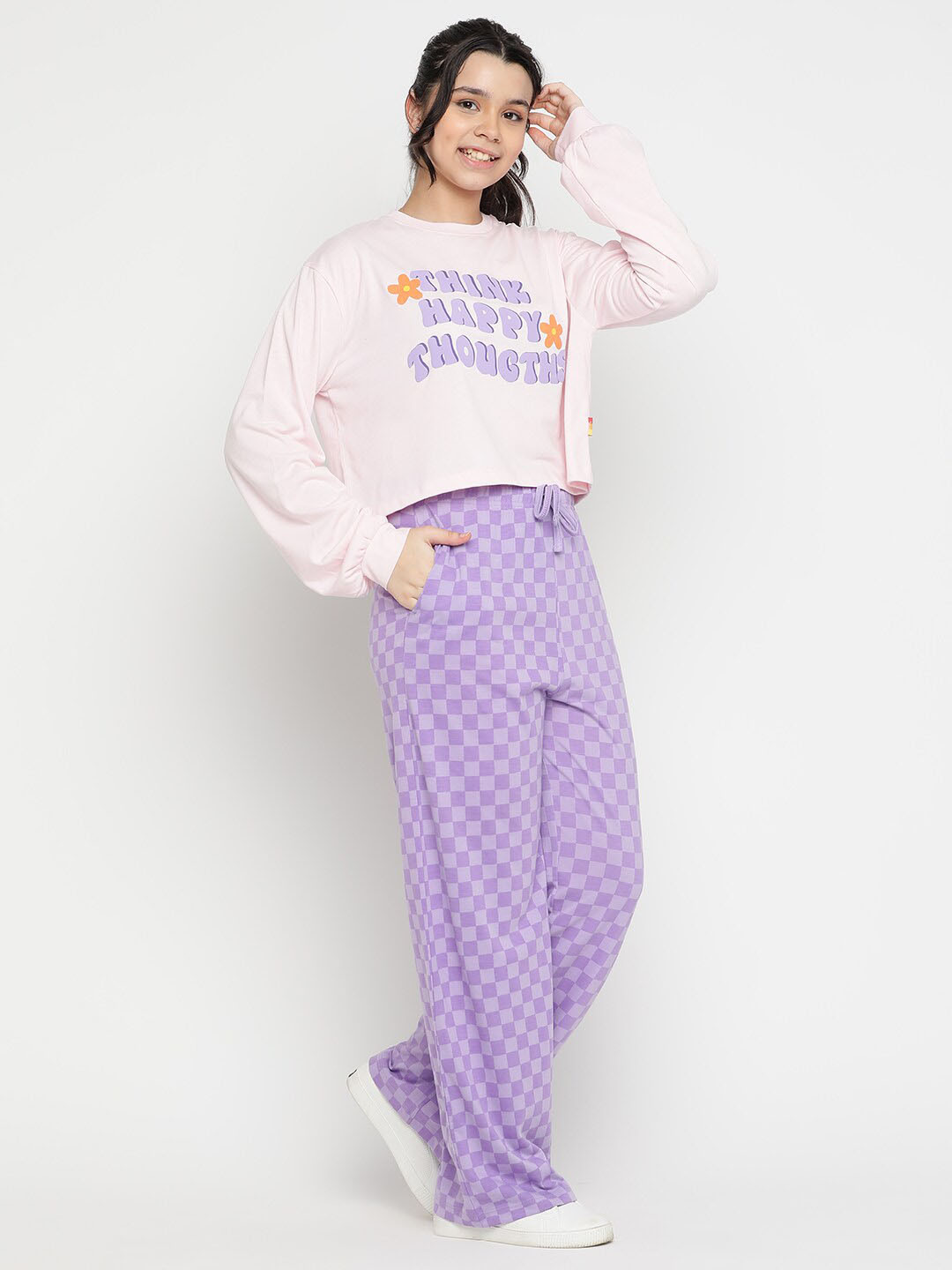 Lil Tomatoes Girls Printed T-Shirt Wiith Trousers