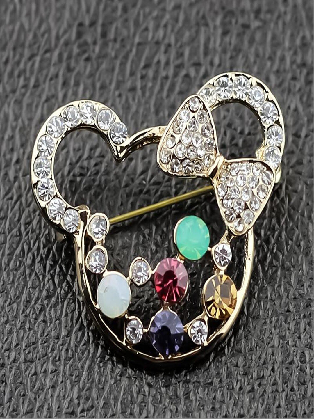 UNIVERSITY TRENDZ Women Mickey Designed Crystal Studded Brooch