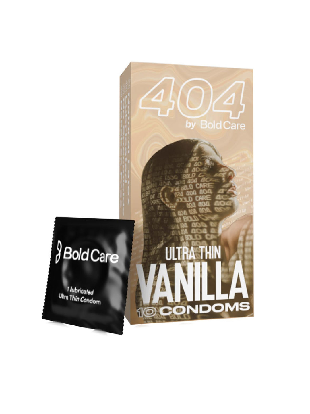 Bold Care 404 Super Ultra Thin Vanilla Flavored Condoms - 10 Pcs
