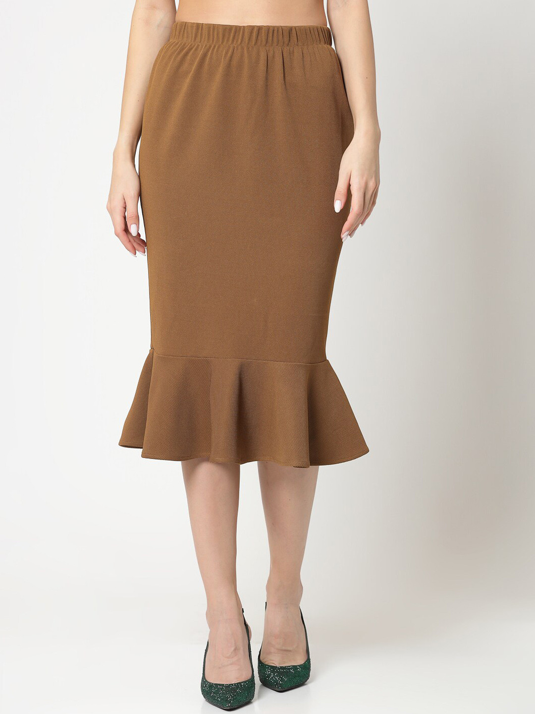 OFFICE & YOU Flared Trumpet Skirt