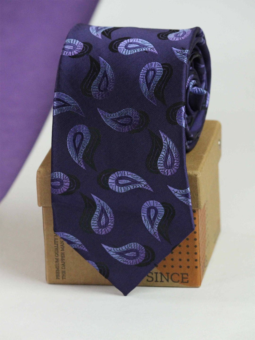 Tossido Men Woven Design Microfiber Formal Broad Tie
