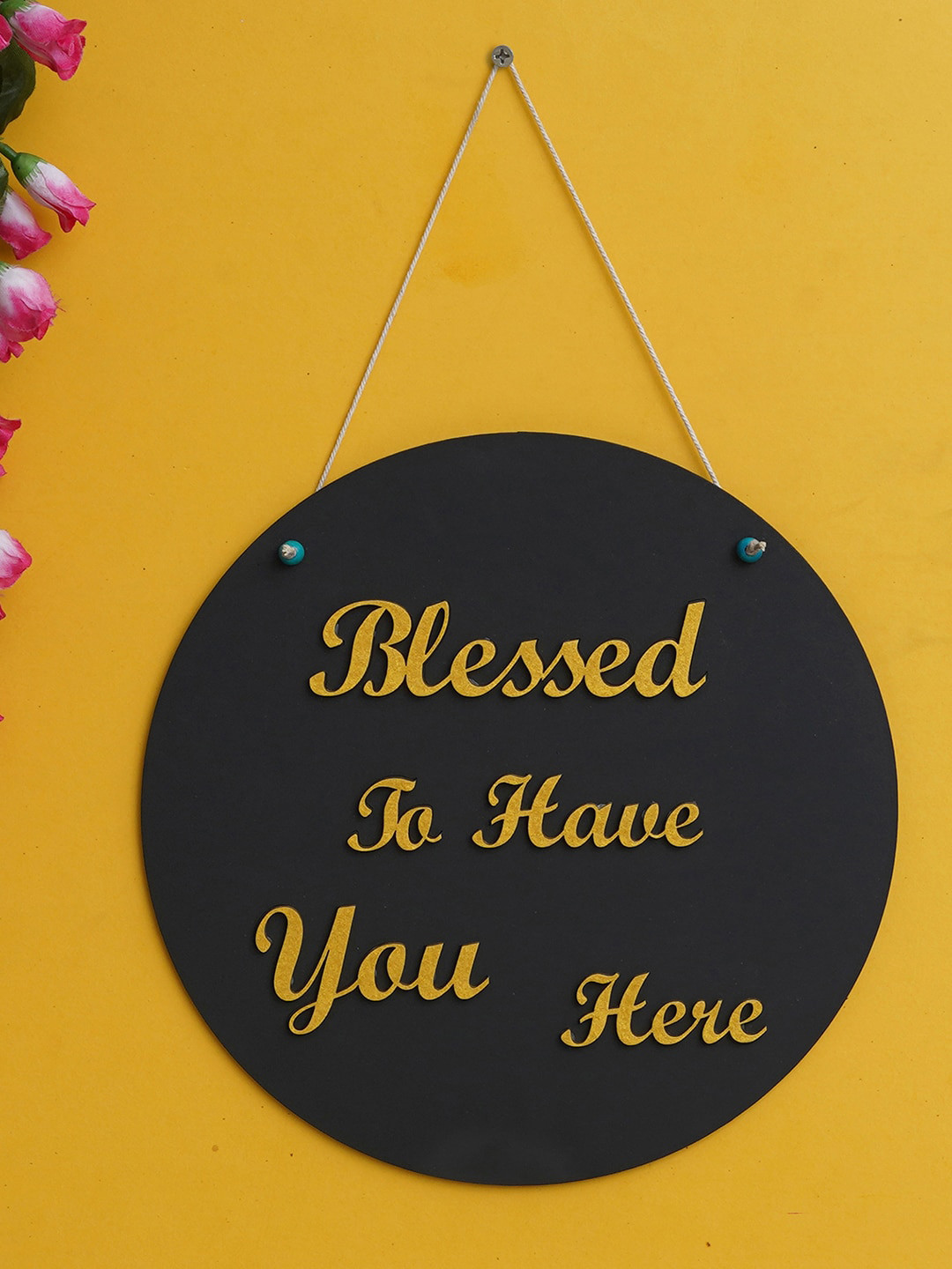 eCraftIndia Blessed To Have You Here Wood Matte Hanging Hall Wall Hangings-10In