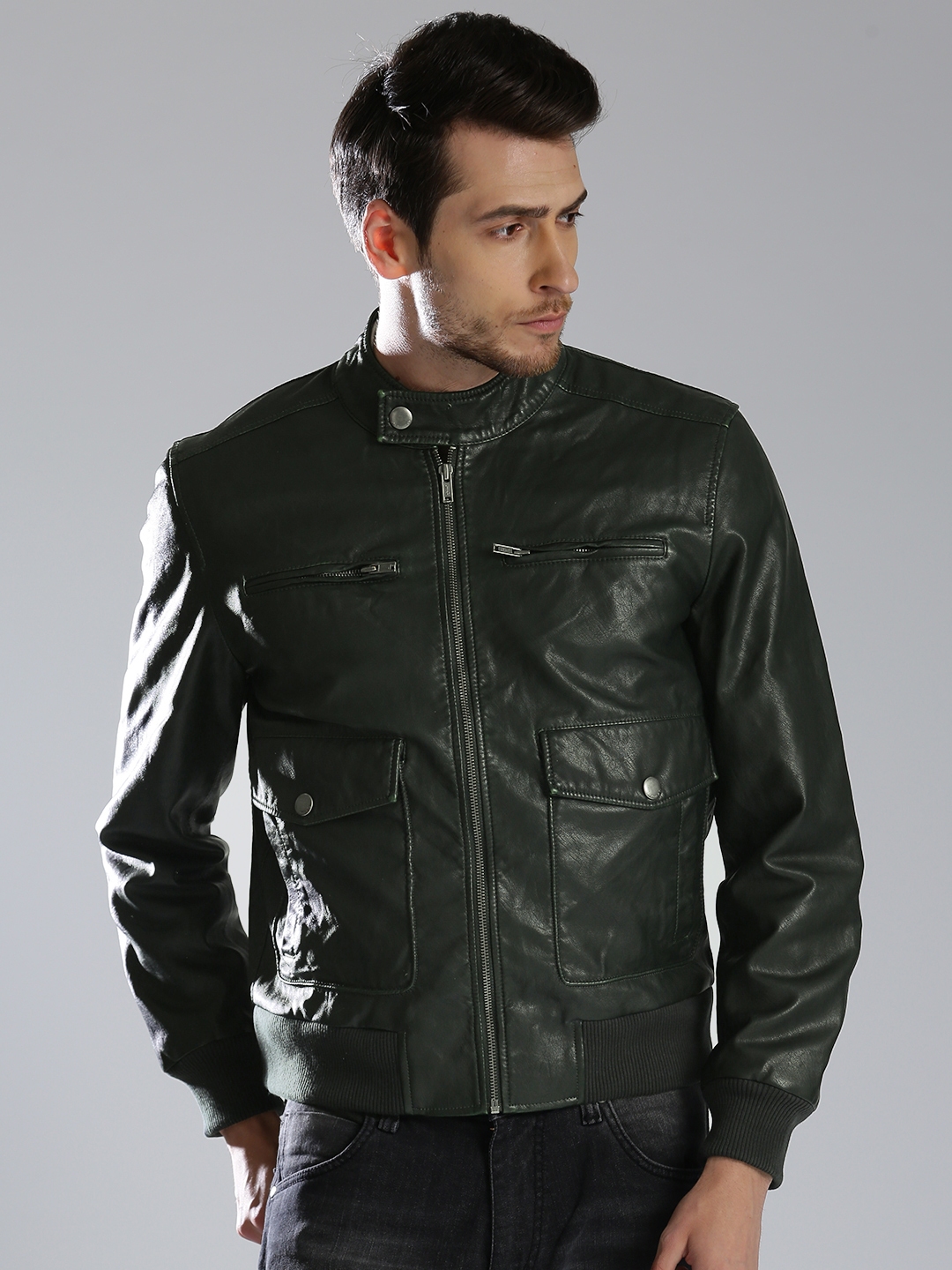 Buy Levis Men Olive Green Solid Bomber Jacket - Jackets for Men 2472813 |  Myntra