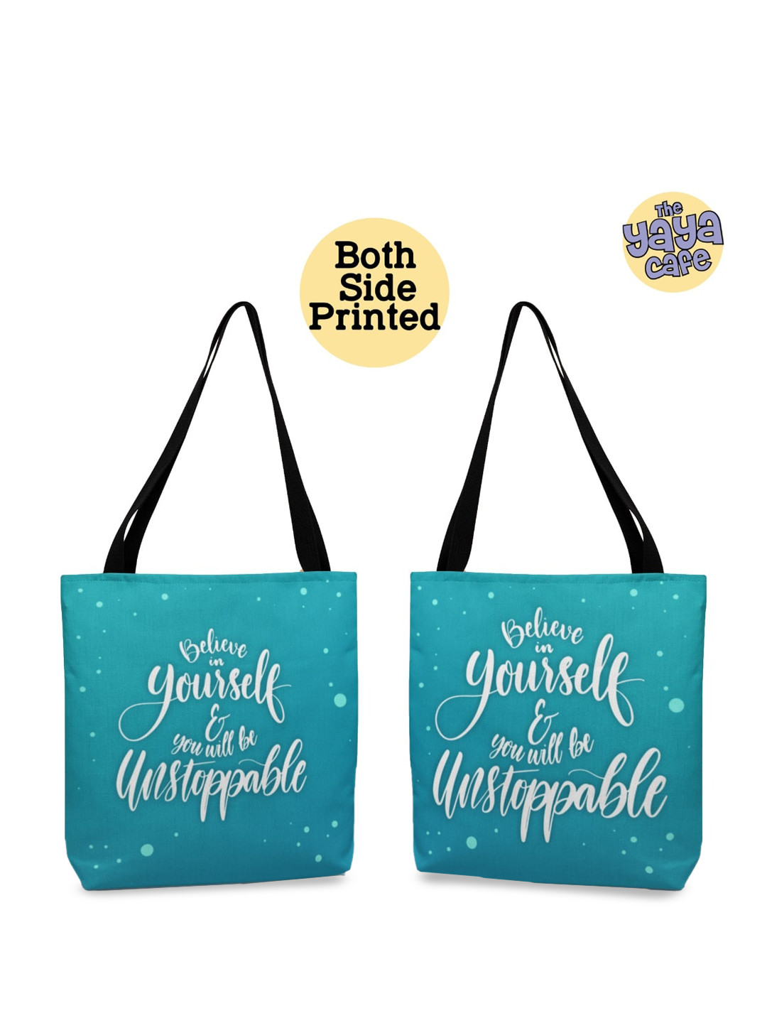 THEYAYACAFE Typography Printed Shopper Handheld Bag