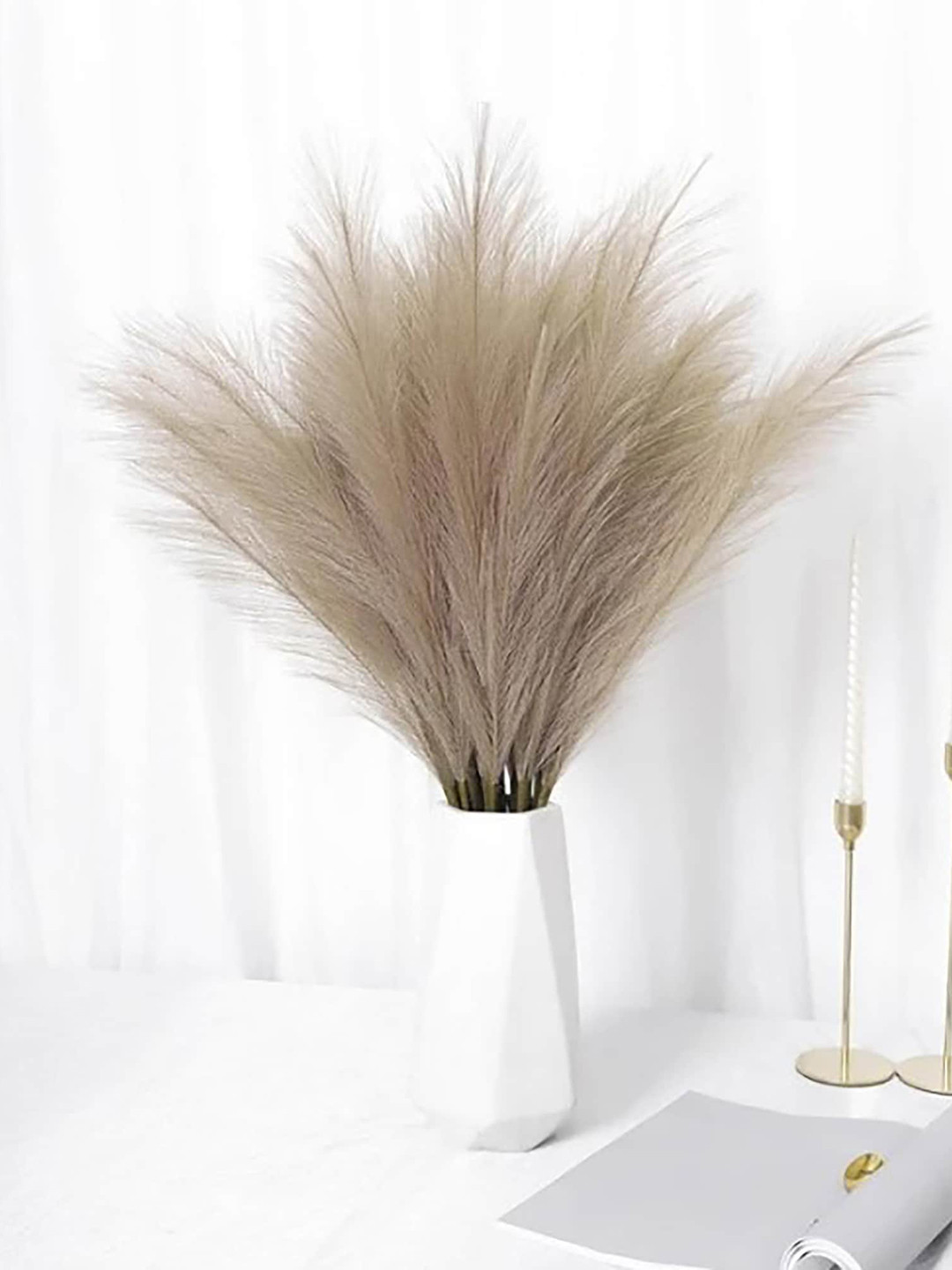 Homesake White 6-Pieces Faux Pampas Grass Plant