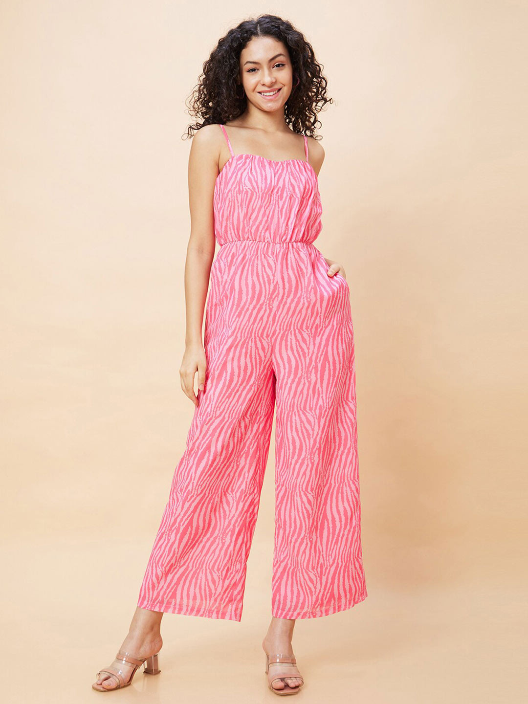 Globus Animal Printed Shoulder Straps Basic Jumpsuit