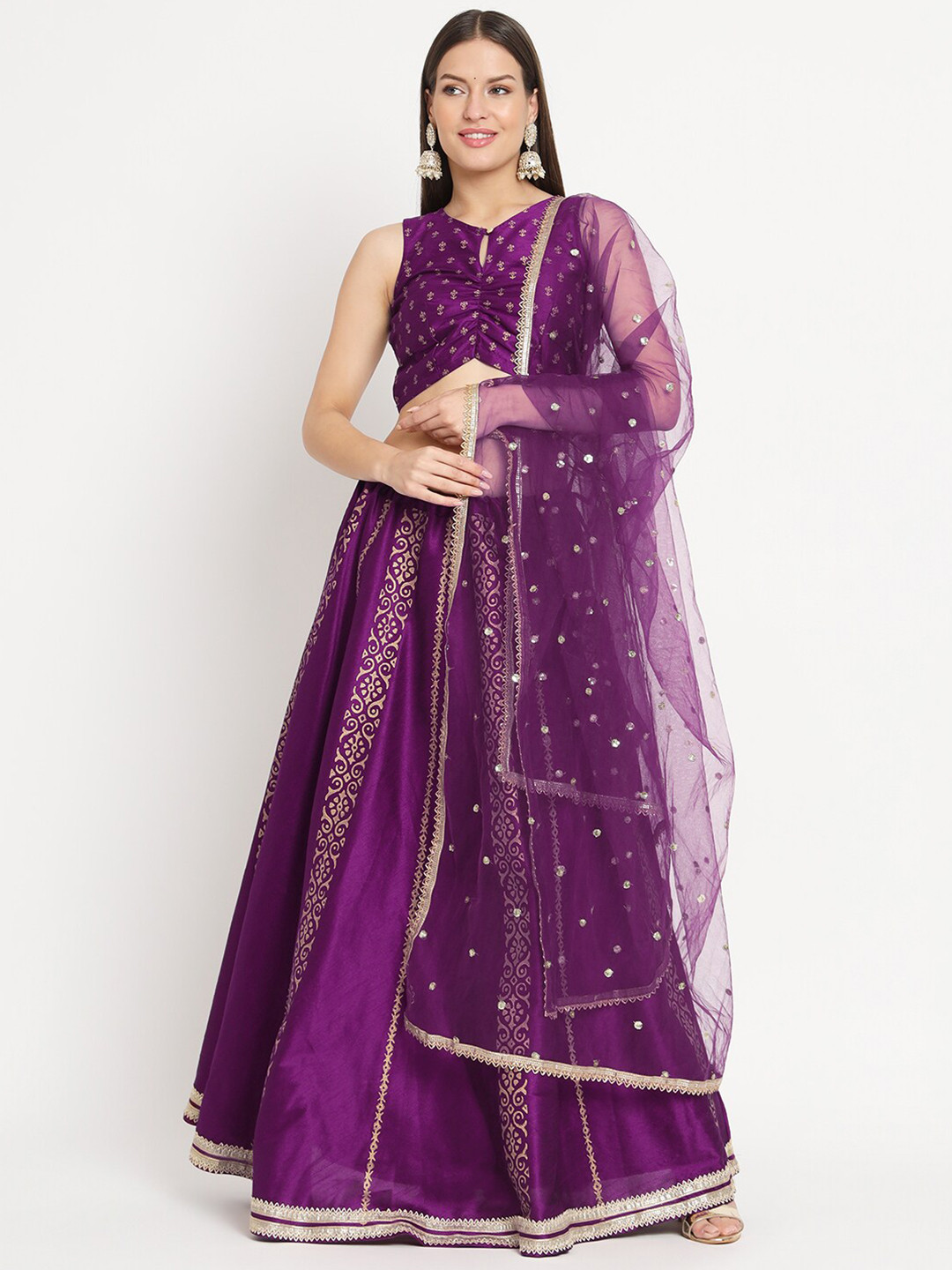 studio rasa Ethnic Motifs Printed Ready to Wear Lehenga & Blouse With Dupatta