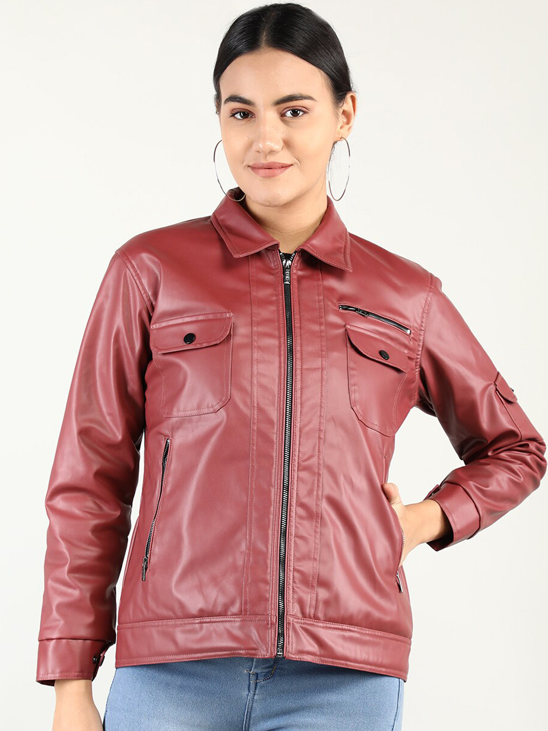 CHKOKKO Long Sleeves Biker Jacket