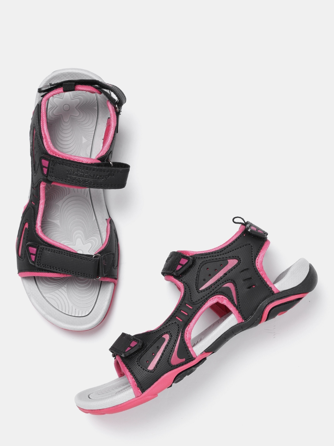 Roadster Women Black Sports Sandals