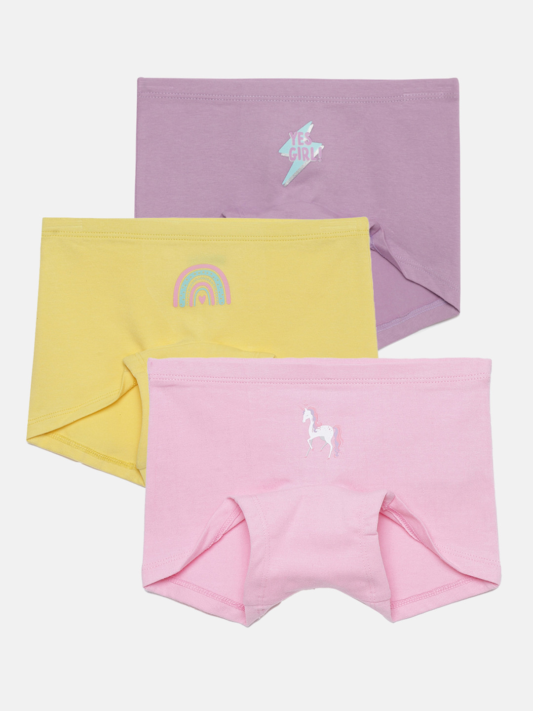 mackly Girls Pack Of 3 Printed Boxer Briefs