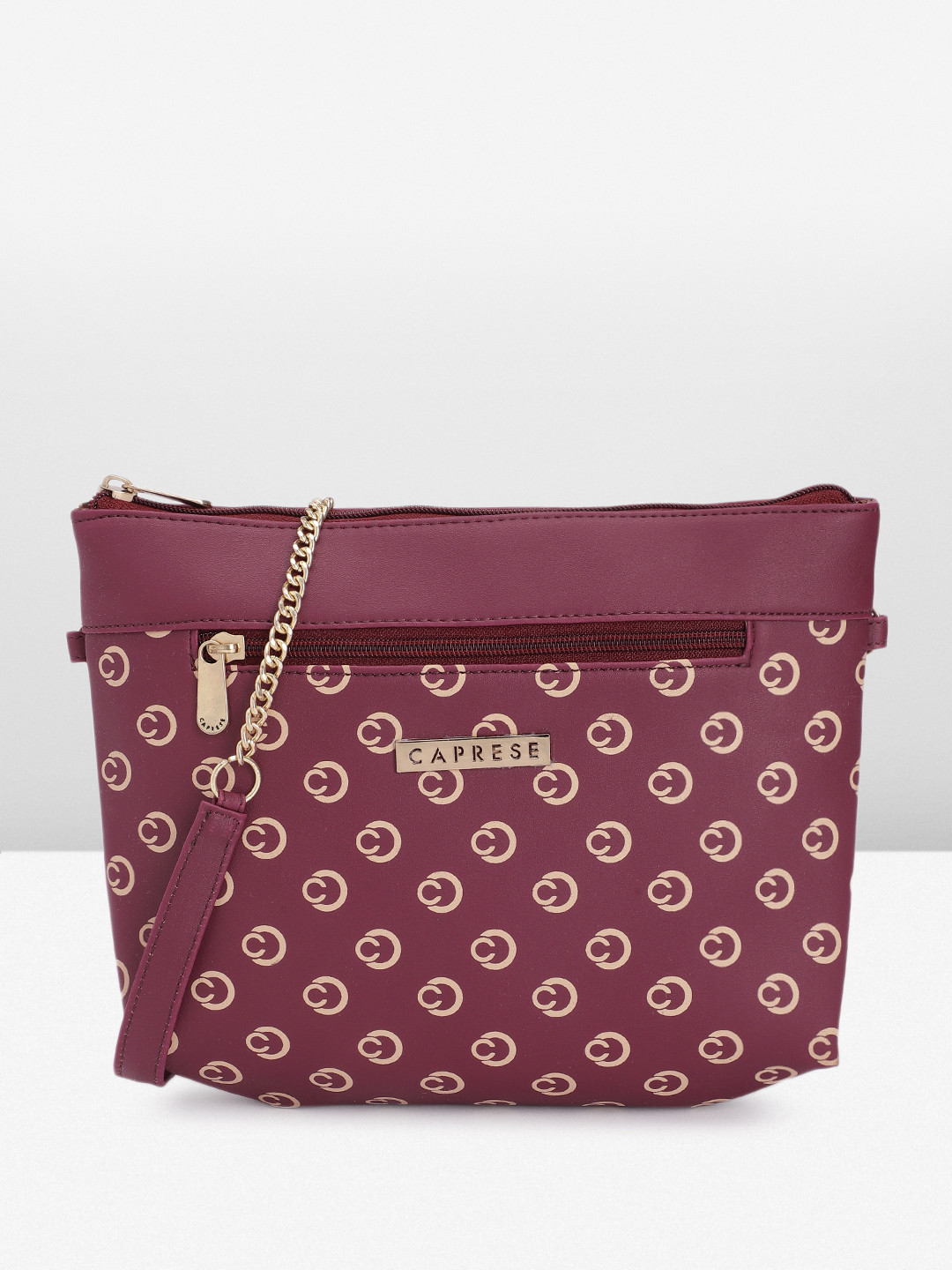 Caprese Siesta Women Maroon Small Sling Bag