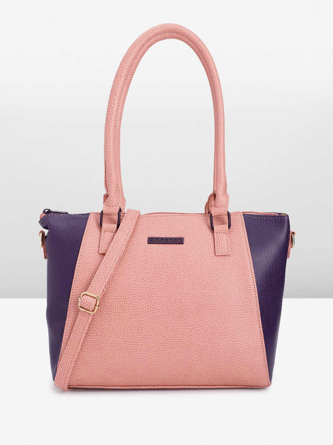 Caprese Pebble Women Grape Medium Satchel Bag