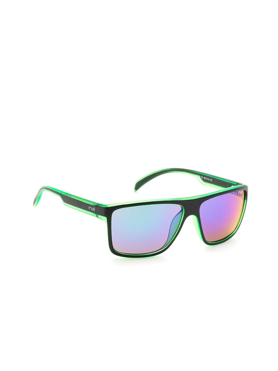 IRUS by IDEE Men Square Sunglasses with UV Protected Lens IRS1229C3SG