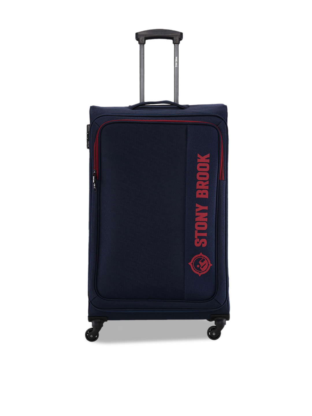 Stony Brook by Nasher Miles Printed Soft Side Blue Trolley Bag