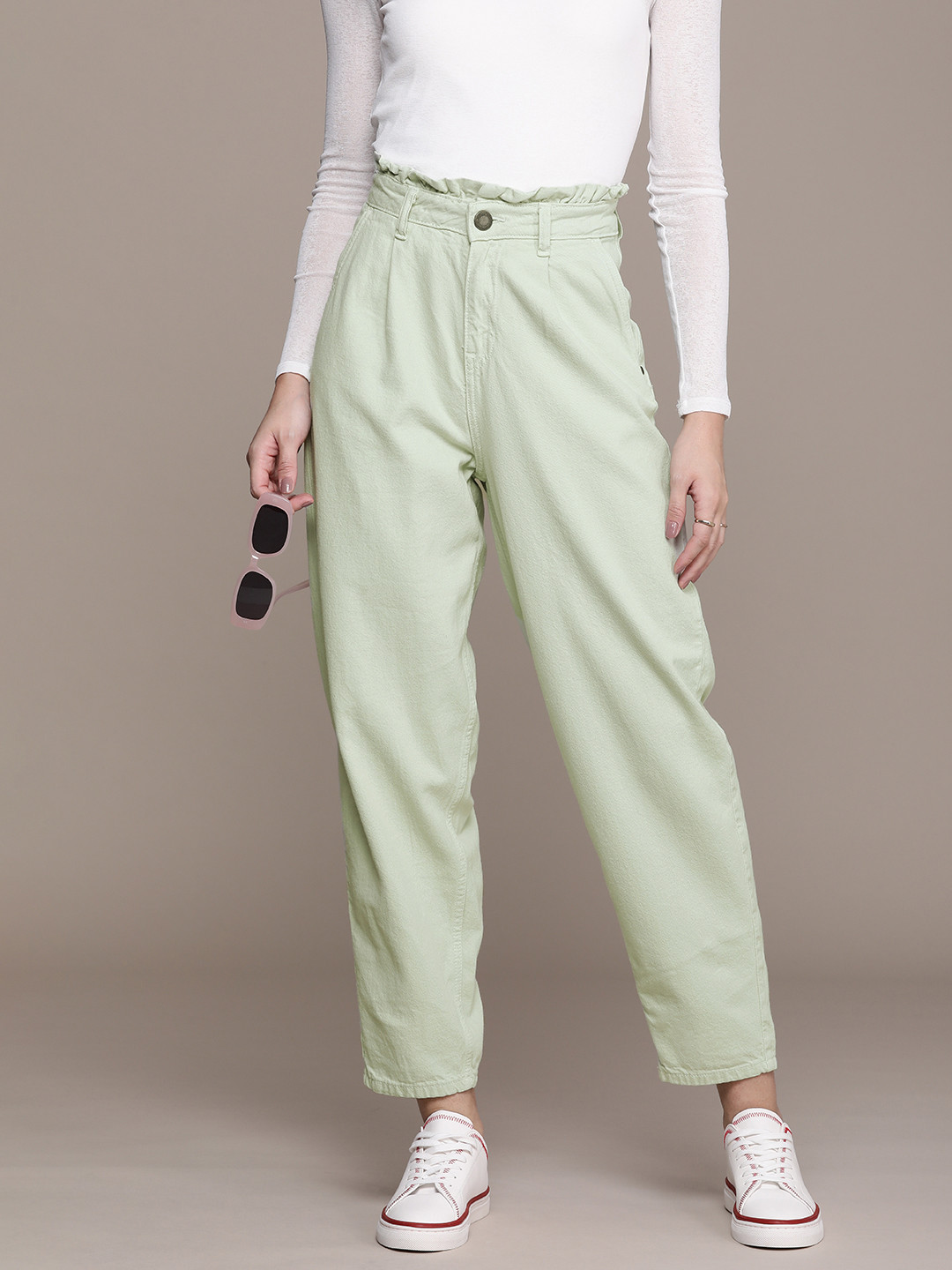 Moda Rapido Women Pure Cotton High-Rise Relaxed Fit Jeans