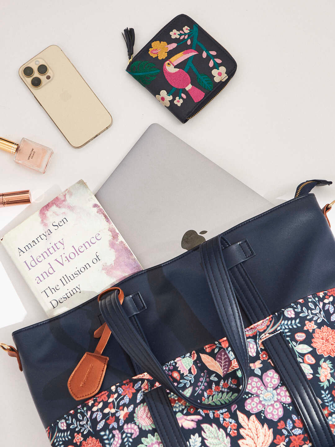 Chumbak Floral Bucket Shoulder Bag with Tasselled